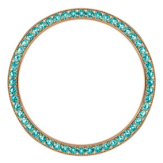 Marc Coblen / TW Steel Bezel 42mm Rosé Staal Turquoise Stenen - MCB42R202