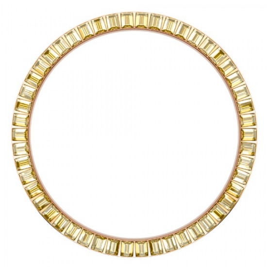 Marc Coblen / TW Steel Bezel 45mm Rosé Staal Gele Stenen - MCB45R213