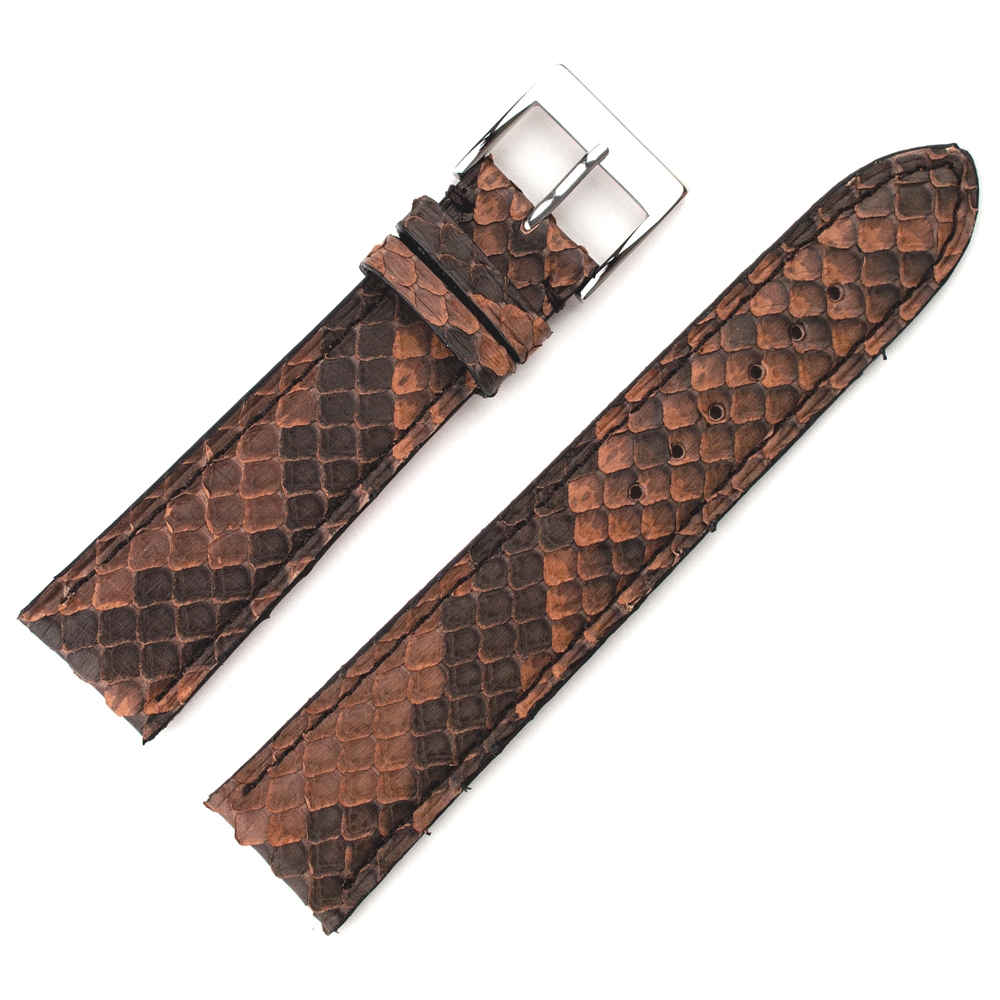 LIC Kalahari Echt Pythonleer Horlogeband Bruin