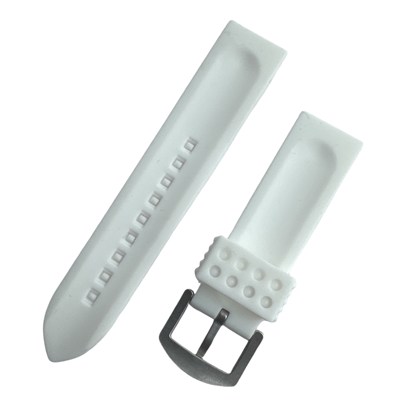 Horlogeband Silicone Rubber - Wit