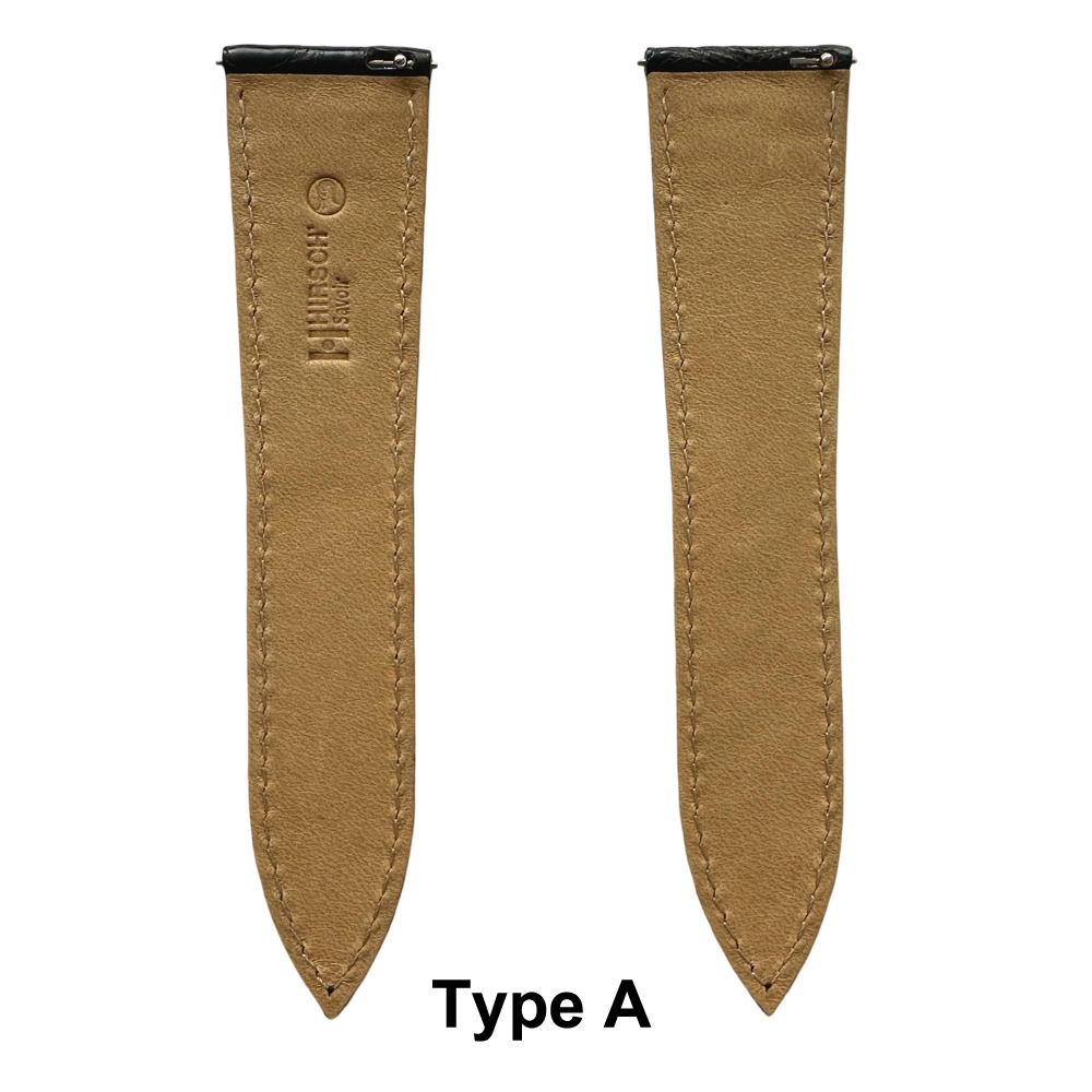 Horlogeband voor Cartier Tank met Vouwsluiting - Hirsch Savoir Louisiana Alligator Glanzend Zwart